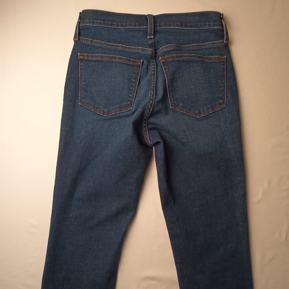 J Crew Denim Jeans Size 26/4 Buttonfly Mid Rise Skinny Leg Medium Dark Wash - Picture 6 of 10